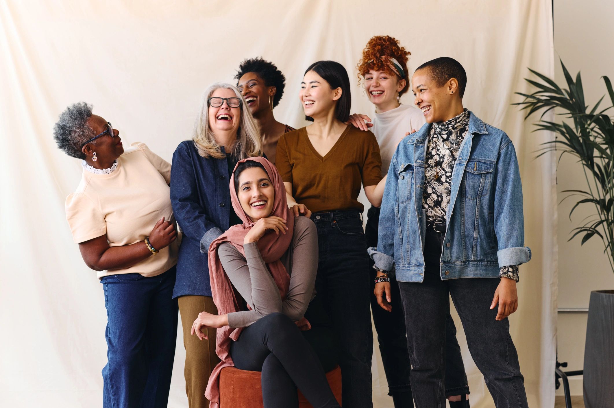 Women representing a warm and welcoming beauty brand team