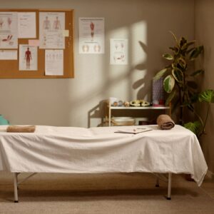 Physical Therapy Treatment Room Prepared for Client Care Session